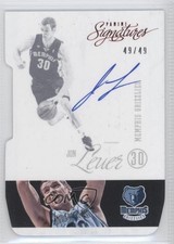 2012-13 Panini Signatures Red Die-Cut 49/49 Jon Leuer #54 Auto 1u9