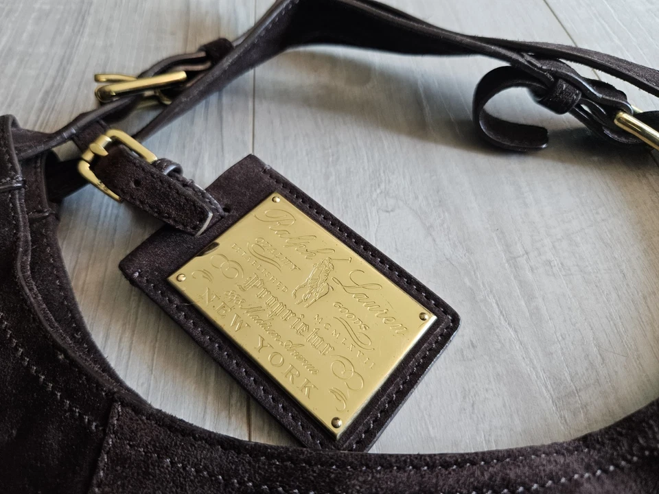 Ralph Lauren Suede Hobo Bag Brown  - Image 2 of 4