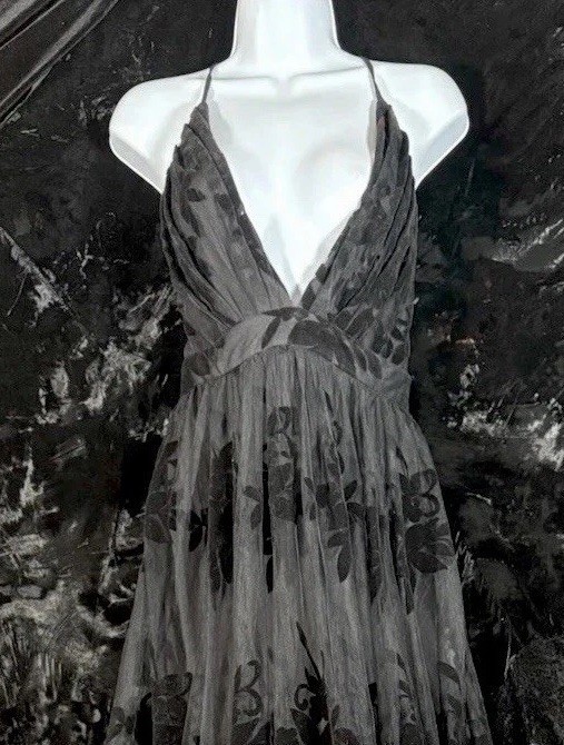 Windsor Black Dress Translucent Magical Night Garden Stevie Nicks Worthy size S