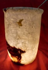 Vaso portacandela in alabastro