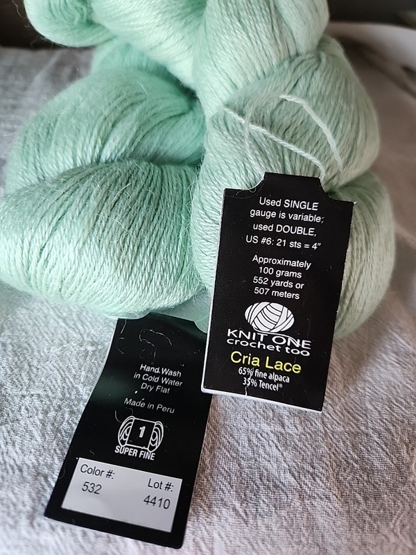 Knit One Crochet Two Cria Lace Yarn Lot Of 2 Same Dye Lot