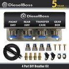 <!--F#f_0-->universal DIFF BREATHER KIT BLACK 4 PORT for Toyota Landcruiser Prado Hilux<!--F/-->