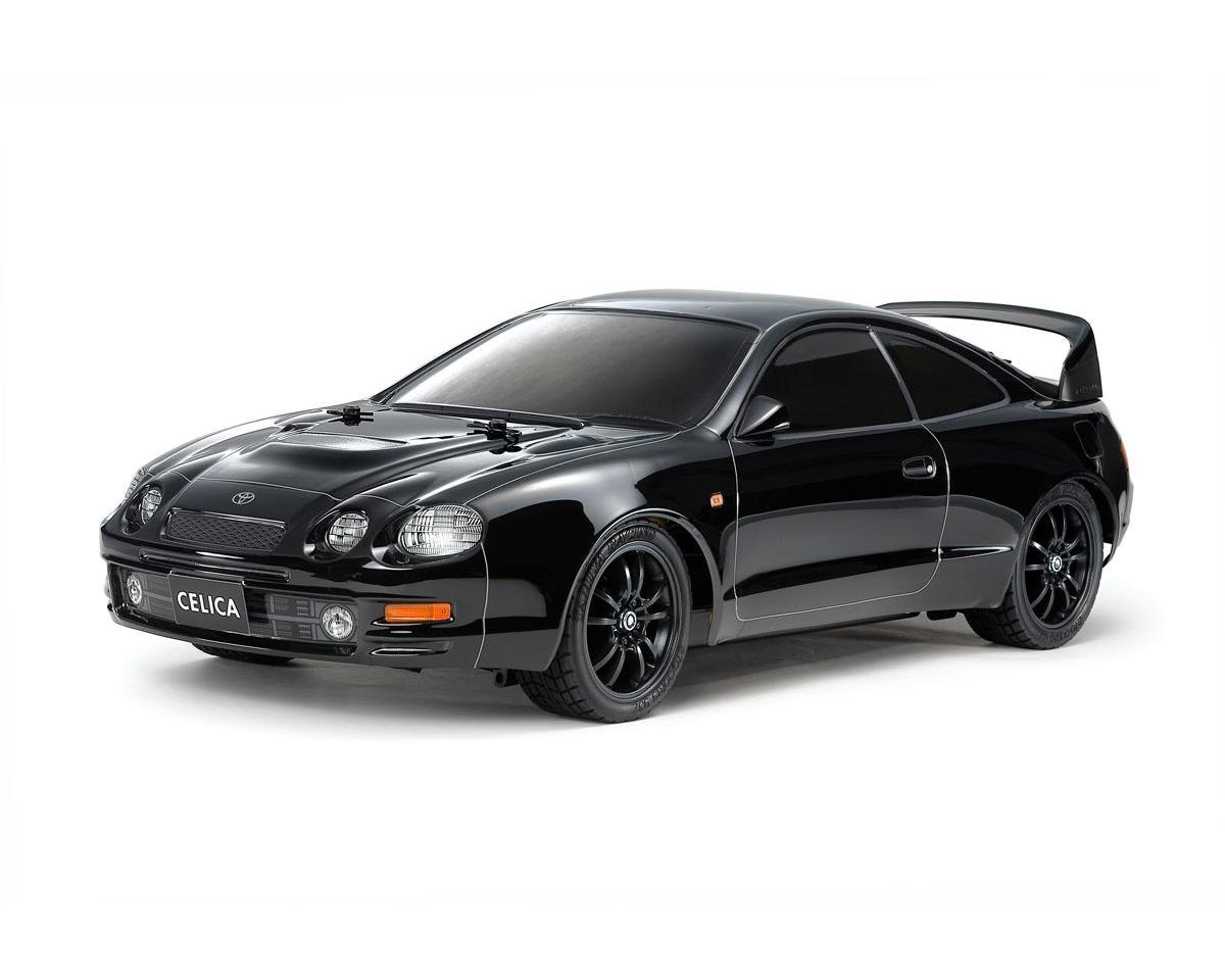 Tamiya TT-02 1/10 AWD Touring Car Kit with Toyota Celica GT-Four Black Painted Body