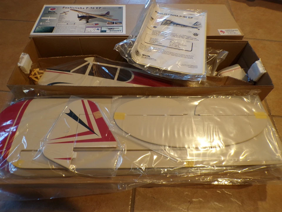 MODELOS DEL MUNDO PAULISTINHA P-56EP NUEVO 48,5 ENVERGADURA ARF COLOR ROJO/CREMA Foto 3 de 4