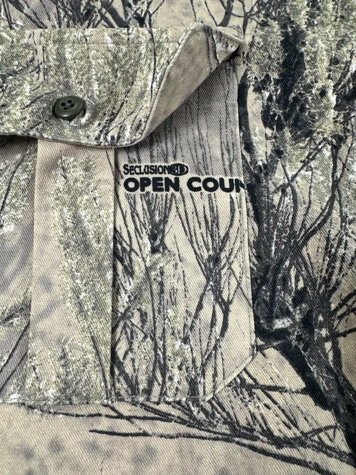 Cabela's Shirt Men 2XL Multicolor Mossy Oak Brush Camo Seclusion 3D Open Country - Image 2 of 4
