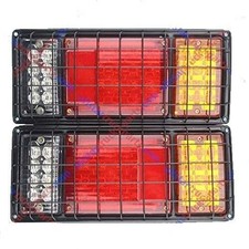 2pcs Led Truck Trailer Tail Lights Tail Turn Signal Brake Light Running Reverse