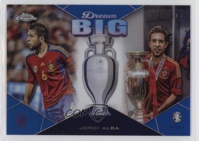 2024 Topps Chrome UEFA Euro Dream Big Blue Refractor /150 Jordi Alba #DB-11 0j5z