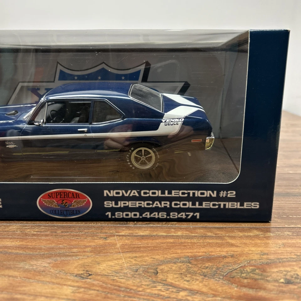 GMP Supercar Collectible 1970 Chevy Yenko Deuce Nova 350 1:18 Diecast Car Blue * - Image 3 of 4