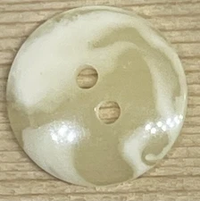 Cream White Marbled Buttons 2-Hole Flat Size 5/8" Lot W9