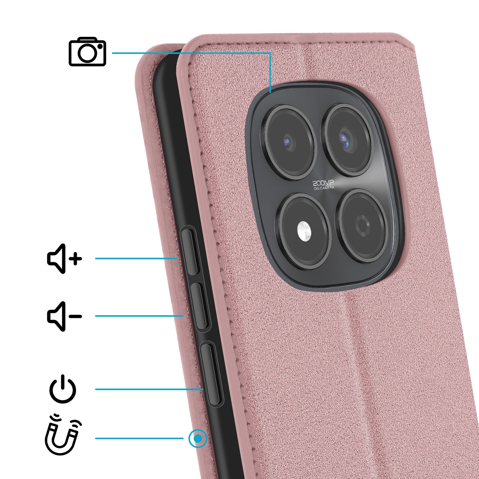 Coque Redmi Note 15 Pro 4G Classic Series finition cuir marron élégant - 3