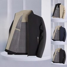 Lightweight Waterproof Men's Windbreaker Jacket Casual Standing Collar L to 4XL