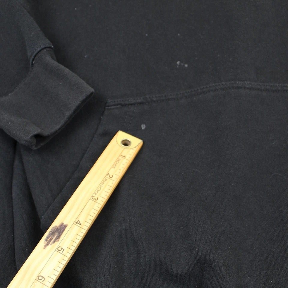 Sudadera con Capucha Pro Club Para Hombre Mediana Negra Pesada Pullover Polar Sudadera Foto 4 de 4