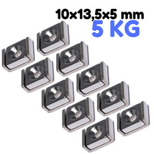 10 magneti al neodimio con foro svasatura 10mm 5KG forte per avvitare parallelepipedo