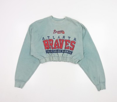 Pro Player Damen grün Atlanta Braves Cropped Sweatshirt Gr. L