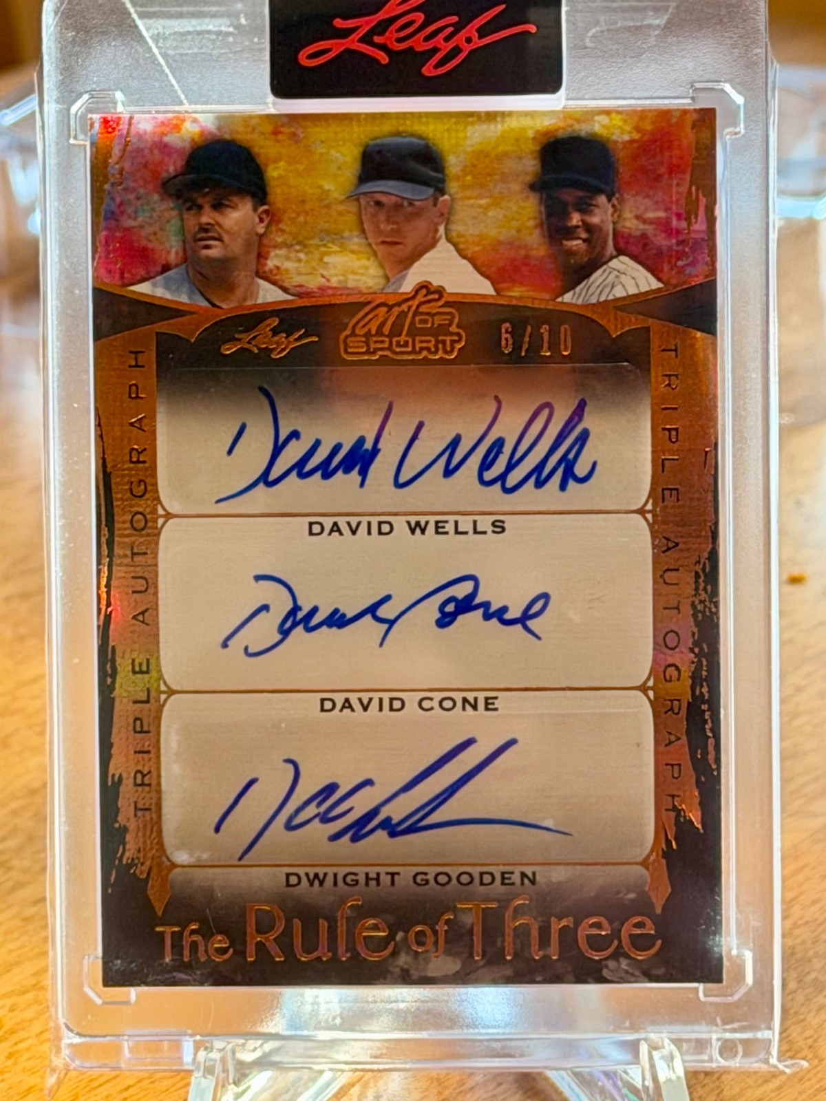 David Wells David Cone Dwight Gooden /10 Triple Auto - 2026 Leaf Art Of Sport