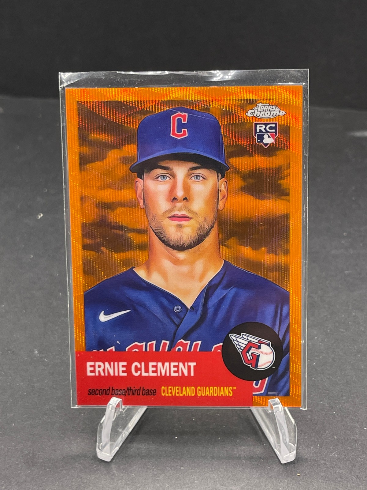 2022 ERNIE CLEMENT TOPPS CHROME PLATINUM ORANGE WAVE REFRACTOR RC #151, 12/25 SP