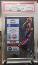2010-11 Playoff Contenders Patches Black Die-Cut Pop 1🔥Tracy McGrady /49 PSA 10