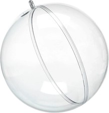 Clear Fillable Plastic Bauble Ball Transparent DIY Christmas Craft Decoration