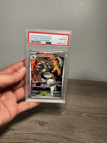 2025 POKEMON DRI EN-DESTINED RIVALS #191 TEAM ROCKET'S HOUNDOOM PSA 10