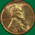 1942 Lincoln Wheat Cent Brilliant Uncirculated BU Coin, Spots #40095