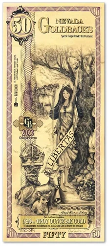 2023 Nevada 50 Goldback (Libertas, Liberty)