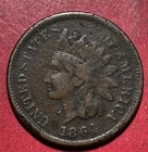 1864L US Indian Head Cent! "L" Shows! Pointed Bust! FINE Details! Old US Coin!