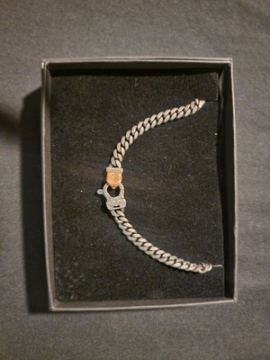 Marco Dal Maso Oxidized Silver Cuban Link Edge Chain Necklace 57 cm