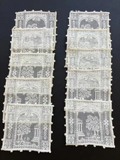 Ten Antique Italian Filet NetLace Cocktail Coaters Doily White
