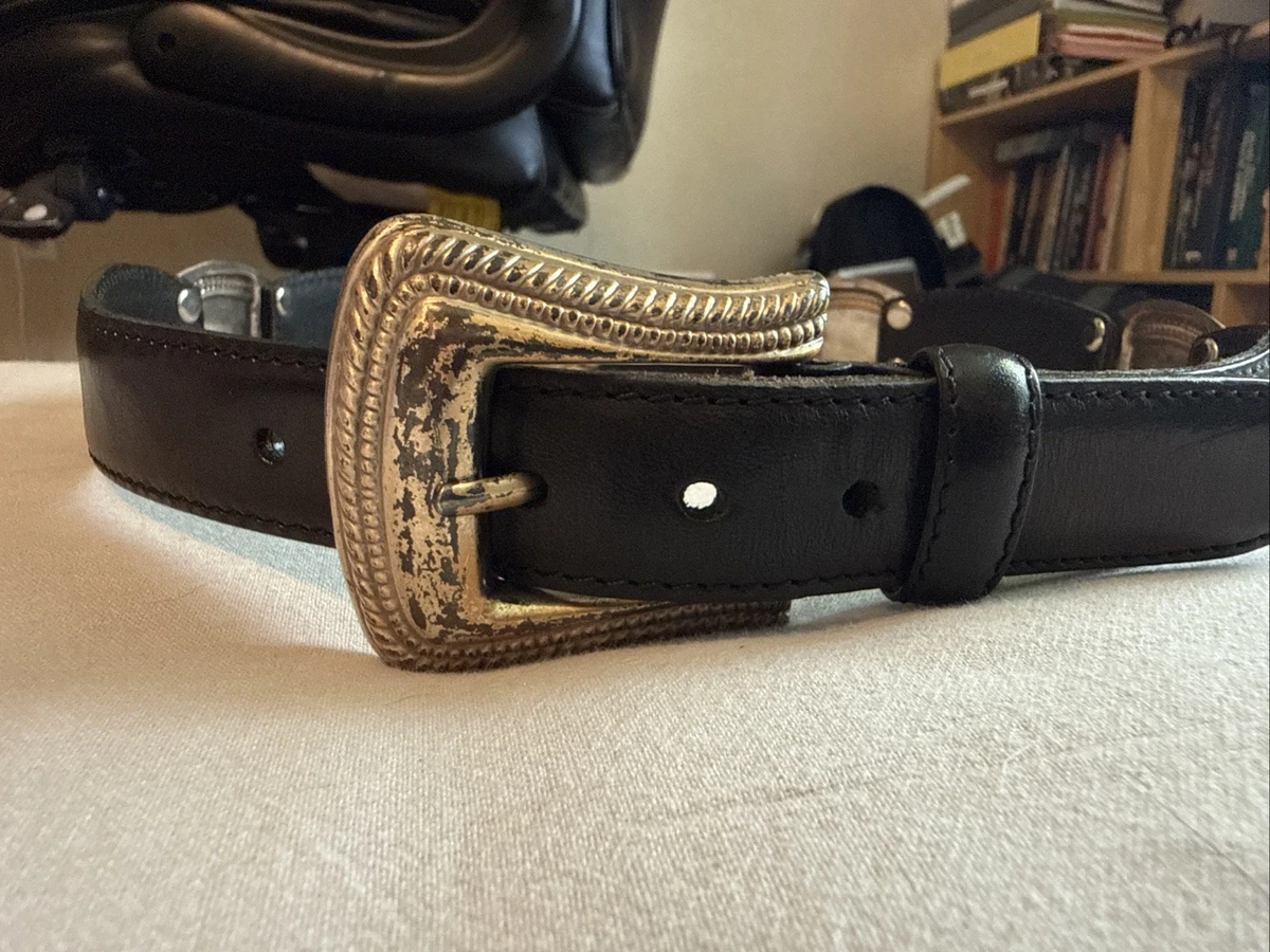 FOSSIL women\'s Metallic Gold Grommet Belt Fashion Accessory - SMALL 36\