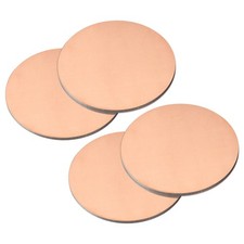 8Set Pure Copper Sheet 1" x 0.04" 18 Gauge T2 Copper Metal Round Plate