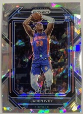 Jaden Ivey RC 2022-23 Panini Prizm Silver Cracked Ice #256 Pistons