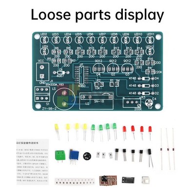 CD4060 SMD Music LED Color Light Circuit Soldering Dream Light Module DIY Kits