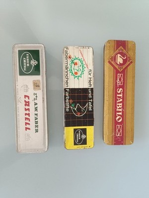 3x Vintage Metall Stiftebox Faber-Castell & Stabilo 50er 70er Nürnberg