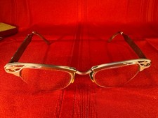 Vintage 1950s Universal Optical 12K GF Cat Eye Browline Eyeglasses 46-20
