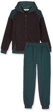 Kid Nation Unisex Soft Brush Fleece Tracksuit Zip up Jacket and Jogger, L 8-10