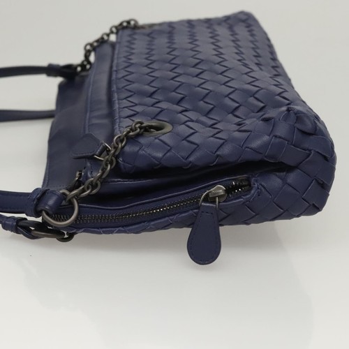 BOTTEGA VENETA INTRECCIATO Hand Bag Leather Navy Auth 116562 - Picture 4 of 23
