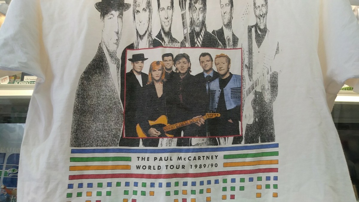Vintage 1989/90 Paul McCartney World Tour Concert T-shirt Single