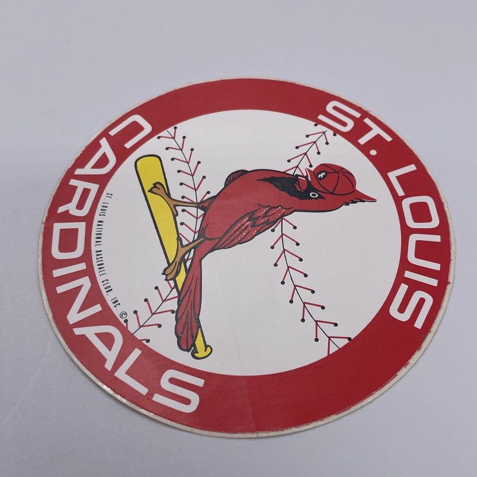 Vintage St Louis Cardinals Sticker MLB Baseball 3 7/8 in Diameter 1990's Logo - Image 4 of 4