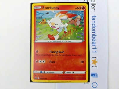 Scorbunny COSMOS HOLO Black Star PROMO card SWSH244 Sword & Shield 2022  Pokemon
