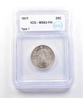 1917 Standing Liberty Quarter Type 1 MS63 FH ICG *2741