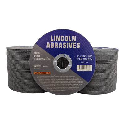 100 Pc 5'' x 1/16'' x 7/8'' Cut off Wheels Stainless Steel Metal Cutting Discs