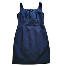 Tahari Cocktail Dress Womens 8 Little Black Dress Sleeveless Sheath Pleated Top