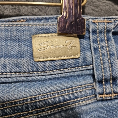 Seven 7 Damen Denim Shorts Größe 4 Used-Look Medium Wash Mid Rise Jeans MY3023 - Bild 14 von 19