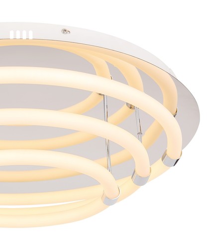Plafoniera LED Circolare con Specchio Cromato Lucido, Luce Calda 3000k GLOBO EPI - Foto 5 di 6