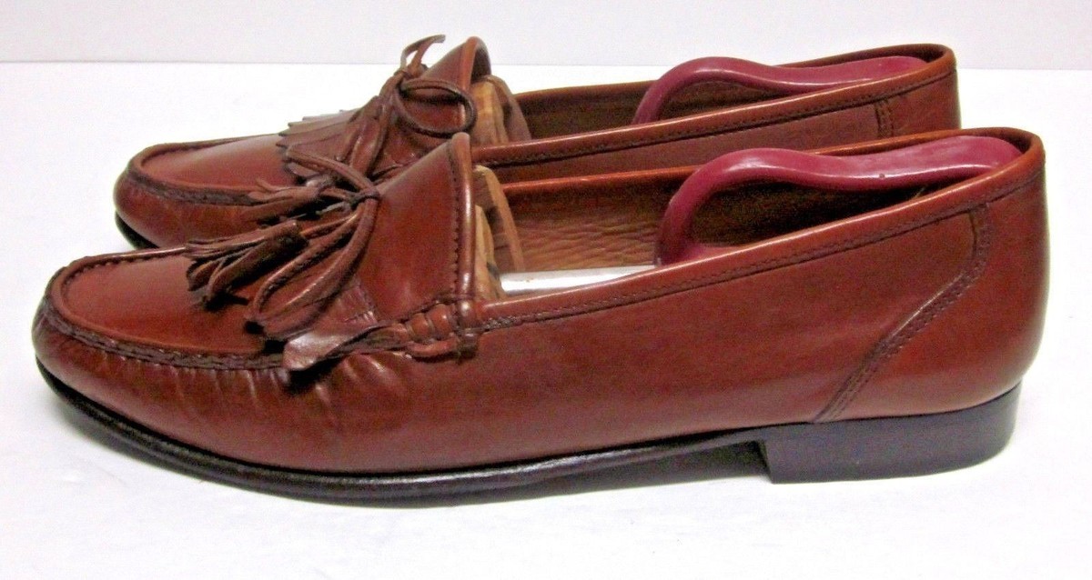 BOSTONIAN FLORENTINE WHISKEY BROWN LEATHER KILTIE TASSEL LOAFERS 24808 SIZE 11M BOSTONIAN FLORENTINE MEN main image 3