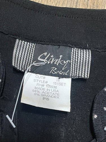 Slinky Brand Shirt, Women's Petite Small, Black, V-neck, Button Up, Long Sleeve - 第 7/9 張圖片