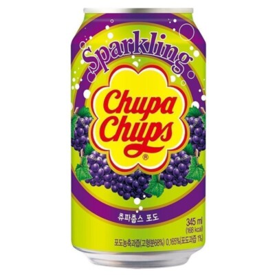 Namyang Chupa Chups Sparkling Soda Geschmack 345ml (Grape, 24 Dosen)