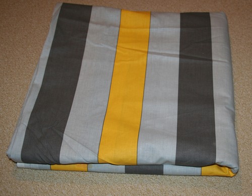 Stoff gestreift Gelb und Grau 160 x 600 cm neu - Bild 2 von 3