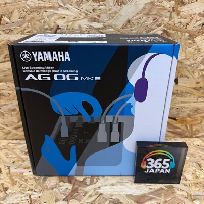 YAMAHA AG06MK2 B Schwarz 6ch Live Streaming Mixer USB mit Tracking Neu
