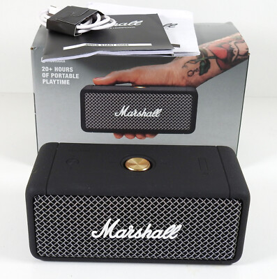 Marshall Emberton BT silber Bluetooth Lautsprecher schwarz in der OVP *
